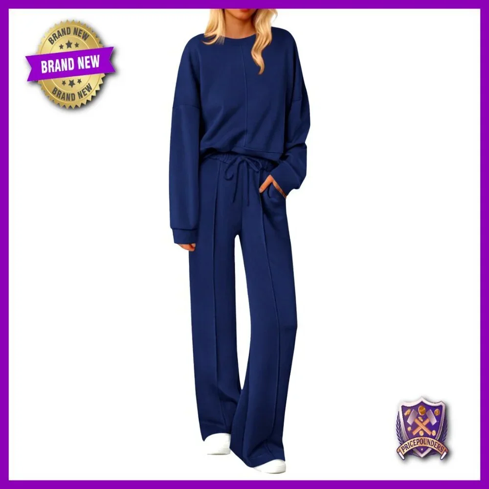 Long Sleeve Pajama Set with Pockets, Cozy Lounge Wear, Size Small